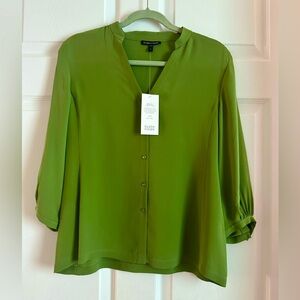 NWT Eileen Fisher drapey silk  top is lightweight and luxurious/ oversized XS